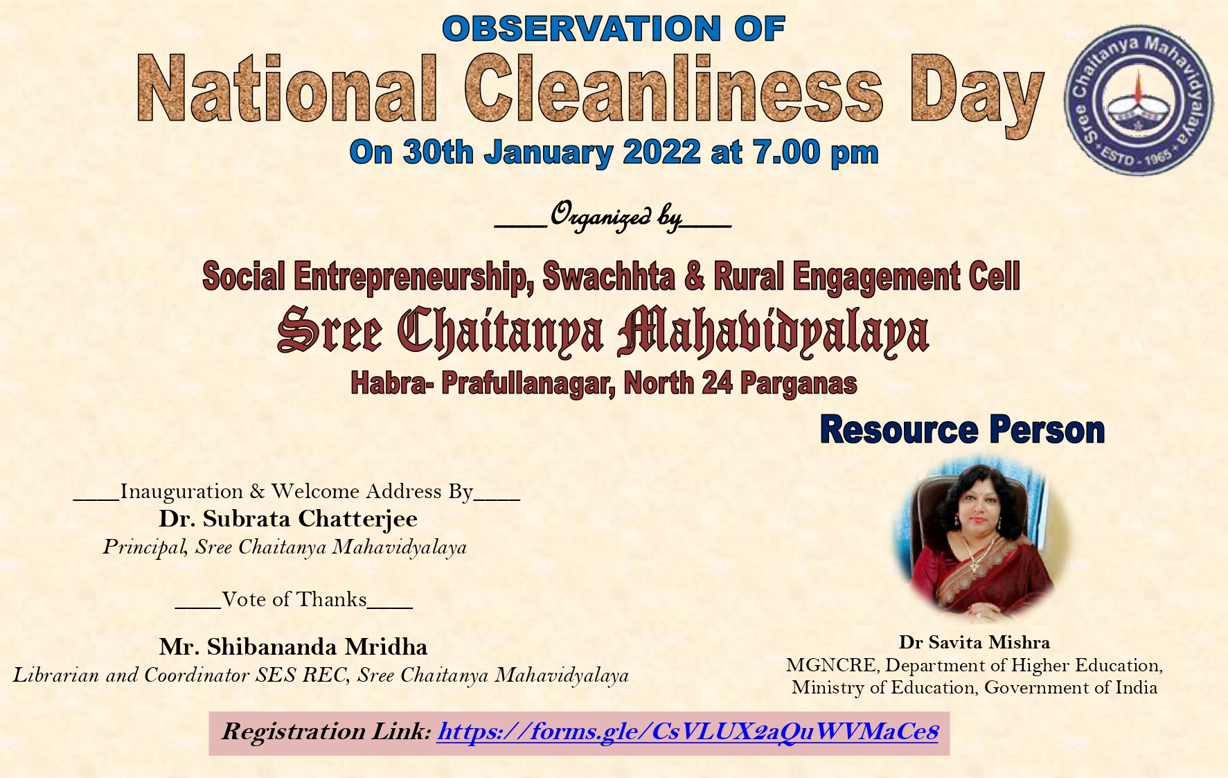 Webinar on National Cleanliness Day, 30-01-22